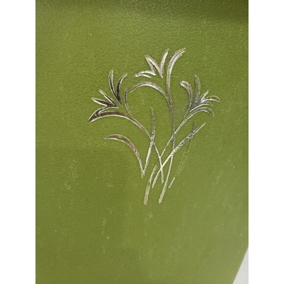 Vintage Harmony House 70s Mod Green Retro Trash Waste Can Bucket Sears Roebuck - Picture 2 of 6